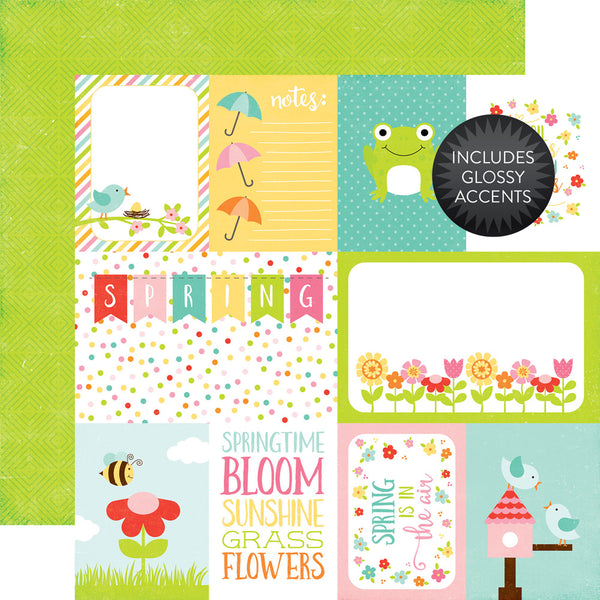 Echo Park, Celebrate Spring, Double-Sided Cardstock 12"X12", Journaling Cards**