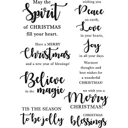Kaisercraft, Clear Stamps 6"X4", We Wish You A Merry Christmas! Mix & Match Sentiments