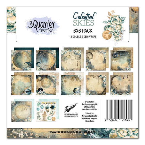 3Quarter Designs, Celestial Skies 6x6 , Paper Pad