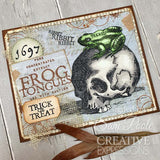 Creative Expressions, Clear Stamp Set 6"X8", By Sam Poole, Halloween Frogs