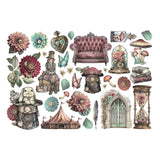 Stamperia Cardstock Ephemera Adhesive Paper Cut Outs, Master of Magic