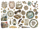 Stamperia, Die-Cuts, Songs Of The Sea, Ship And Treasures