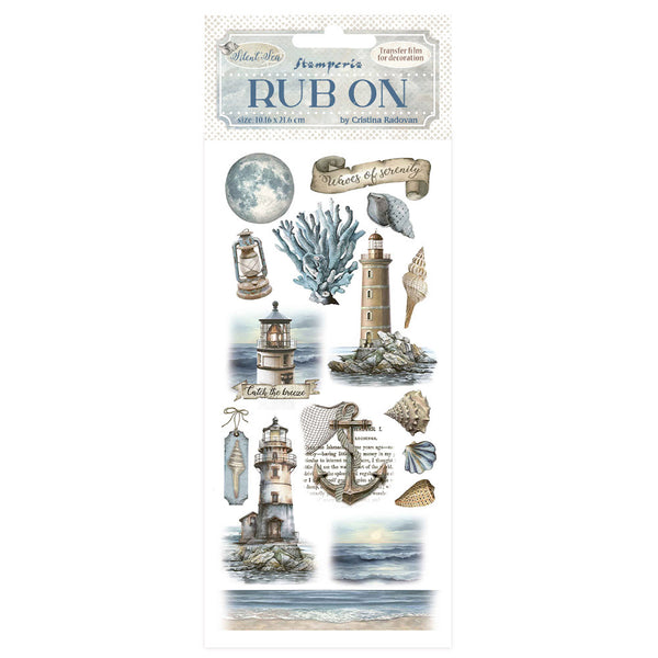 Stamperia Rub-On 4"X8.5", Silent Sea, Lighthouse (DFLRB154)
