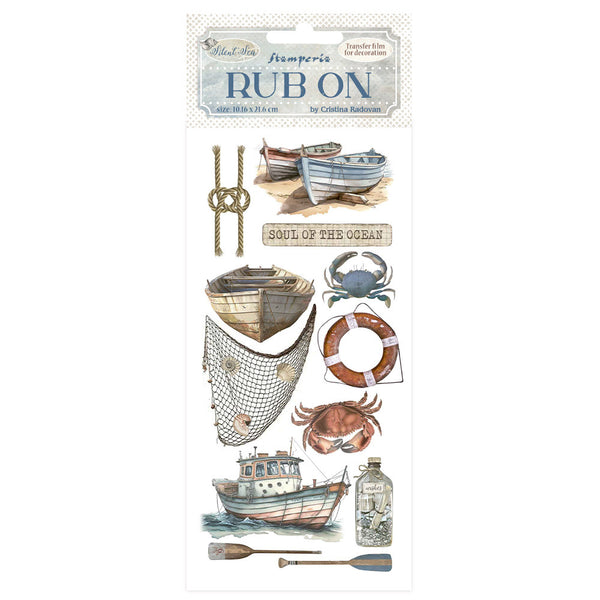 Stamperia Rub-On 4"X8.5", Silent Sea, Boat (DFLRB155)