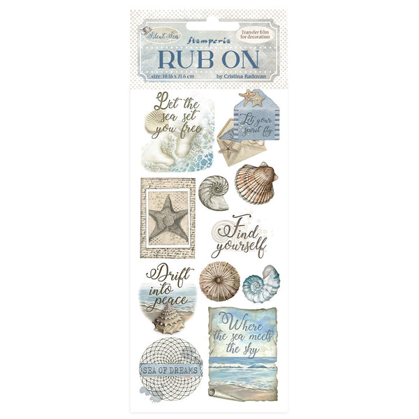 Stamperia Rub-On 4"X8.5", Silent Sea, Shells (DFLRB158)