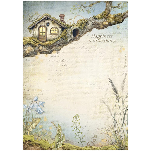 Stamperia Rice Paper Sheet A4, Hidden Grove, Treehouse