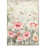 Stamperia Assorted Rice Paper A4 6/Sheets, House of Roses