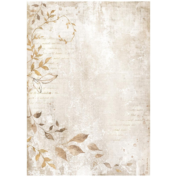 Stamperia, Rice Paper Sheet A4, Create Happiness Dewdrops, Leaves