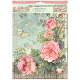 Stamperia Assorted Rice Paper A4 6/Sheets, House of Roses