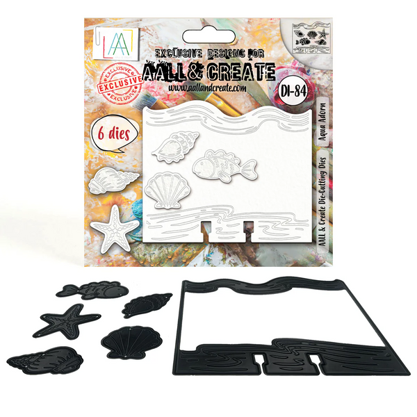 AALL And Create, Die-cutting Die Set, #DI-84, Aqua Adorn