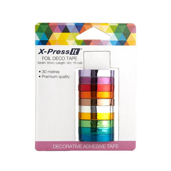 X-Press It, Foil Deco Tape, 6mm x 3m (10pk)