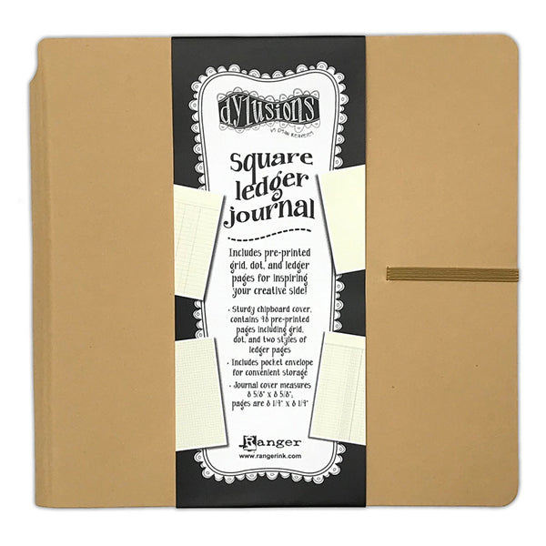 Dyan Reaveley's Dylusions Square Ledger Journal 8.625X8.625", Kraft