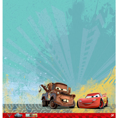 EK Success, 12"x12" Single-sided Cardstock, Disney Cars 2, Mater and Lightning McQueen