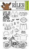 Riley & Company, Clear Stamps Set, Dress Up Riley, Motorcycle