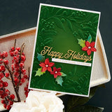 Spellbinders 3D Embossing Folder 5.5"X8.5", Holiday Floral Swag (E3D-041)