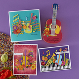 Spellbinders 3D Embossing Folder by Bibi Cameron, Musical Notes (E3D-133)