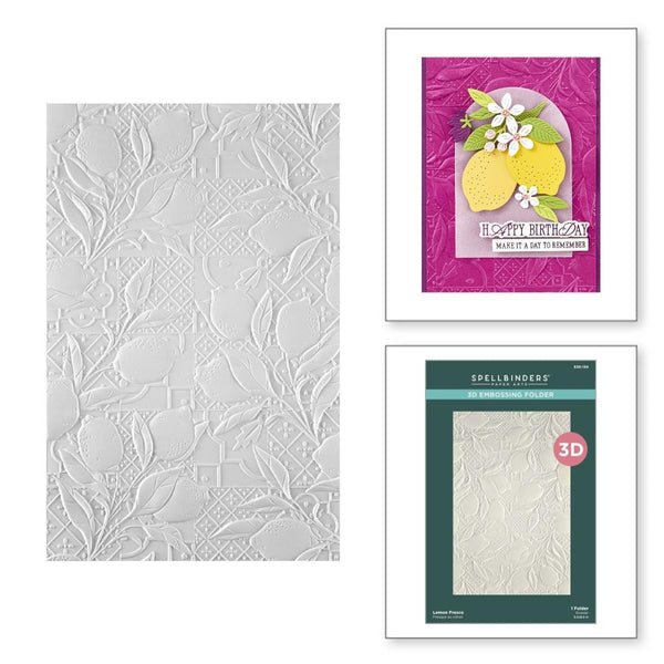 Spellbinders 3D Embossing Folder From La Dolce Vita, Lemon Fresco (E3D-134)