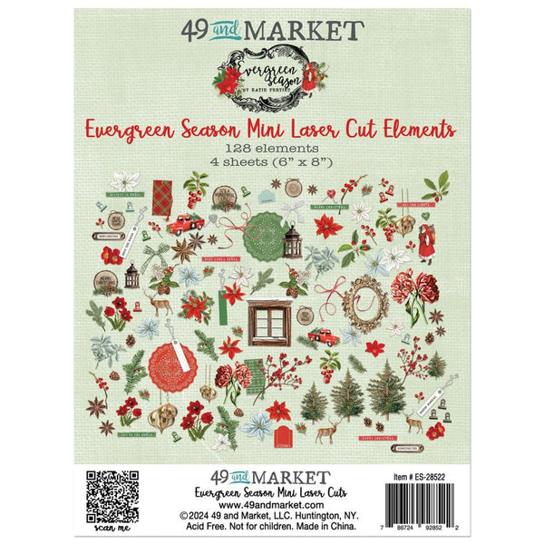 49 And Market Mini Laser Cut Outs, Evergreen Season (ES-28522)