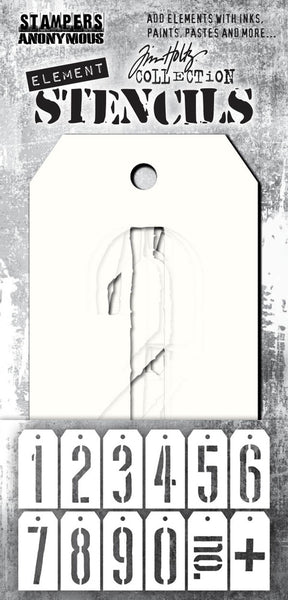 Stampers Anonymous, Tim Holtz Element Stencils 12/Pkg, Mechanical