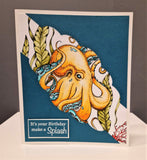 Sweet Poppy Stencil: A5 Stamp, Octopus