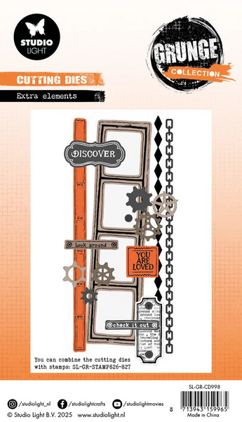 Studio Light, Cutting Die, Extra Elements, Grunge Collection 19 PC