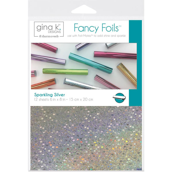 Gina K Designs Fancy Foil 6"X8" 12/Pkg, Sparkling Silver