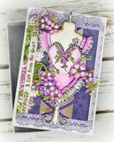 Heartfelt Creations, Floral Fashionista Collection, Cling Stamps & Dies Set Combo, Floral Corset