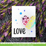 Lawn Fawn, Hot Foil Plate, Floral Heart (LF3620)