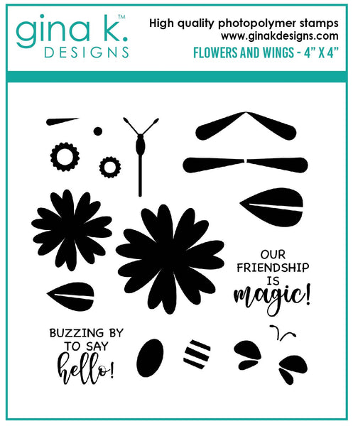 Gina K. Designs, Clear Stamps, Flowers and Wings