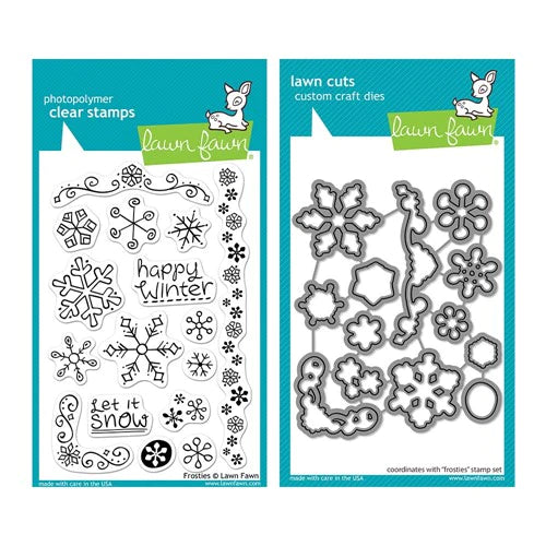 Lawn Fawn Clear Stamps & Dies Combo, Frosties (LF328 & LF2643)