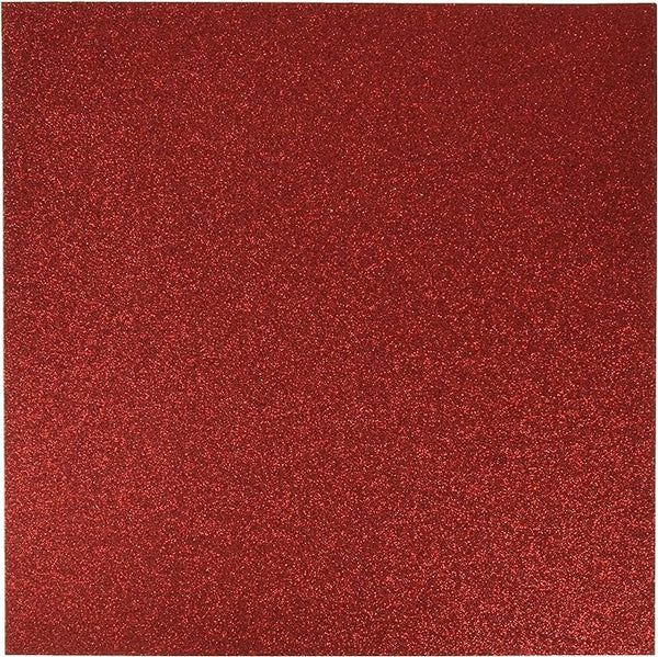 Kaisercraft, 12"x12" Glitter Cardstock, Ruby