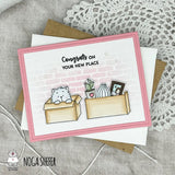 Gerda Steiner Designs, 4"x6" Clear Stamp Set, Cat's and Boxes
