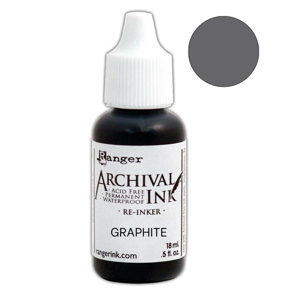 Archival Ink Pad Re-inker .5oz, Graphite