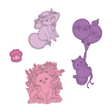 Heartfelt Creations, Purr-fect Posies Collection, Cling Stamps & Dies Set Combo, Playful Miss Kitty