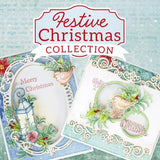 Heartfelt Creations, Festive Christmas Collection, Cling Rubber Stamps & Dies Combo, Christmas Lantern