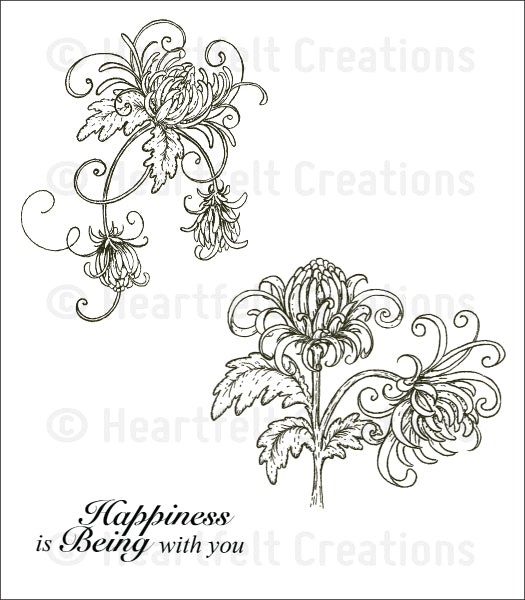 Heartfelt Creations, Enchanted Mum Collection, Cling Stamps Set, Single Enchanted Mum