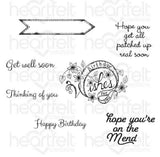 Heartfelt Creations, Buttons and Blooms Collection, Stamps & Dies Combo, Hand-Stitched Accents