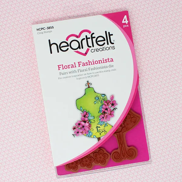 Heartfelt Creations, Floral Fashionista Collection, Cling Stamps & Dies Set Combo, Floral Fashionista