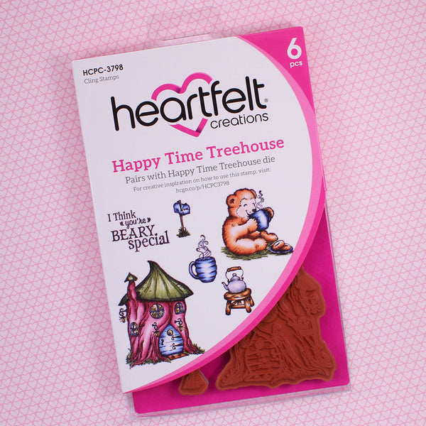 Heartfelt Creations, Cling Stamp, Happy Time Treehouse Set - Scrapbooking Fairies