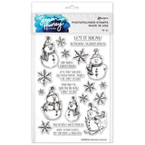 Simon Hurley create. Clear Stamps 6"X9" & Dies Set Combo, Sketched Snowman