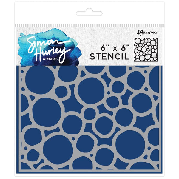 Simon Hurley create. Layering Stencil 6"X6", Warped Circles (HUS83399)