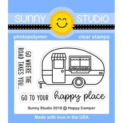 Sunny Studio, Clear Stamps & Dies Combo, Happy Camper