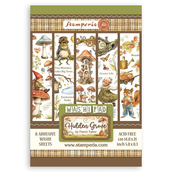 Stamperia, A5 Washi Pad 8/Pkg, Hidden Grove (SBW17)