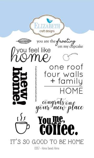 Elizabeth Craft, Clear Stamp, Home Sweet Home