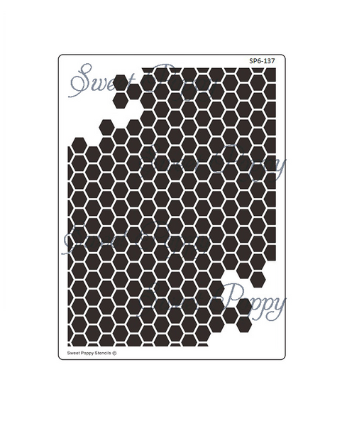 Sweet Poppy Stencil, Honeycomb Backplate (SP6-137)