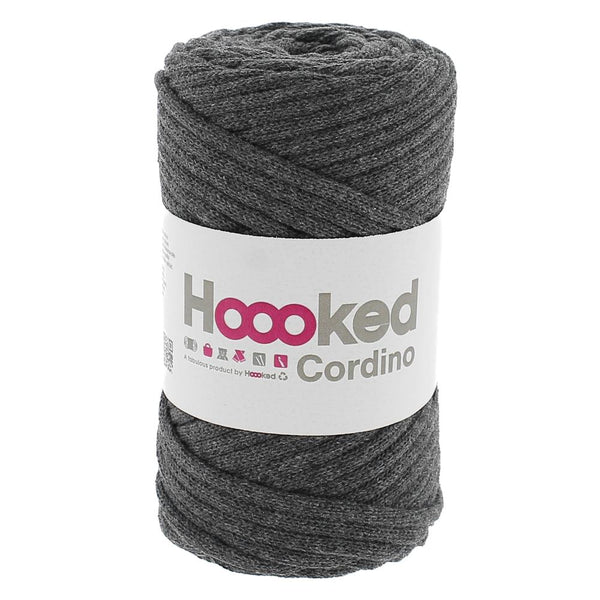 Hoooked Cordino Yarn, Charcoal Anthracite (T-Shirt Yarn)
