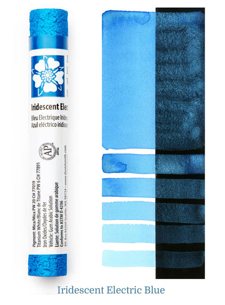 Daniel Smith, Pure Pigment (No Wax), Watercolor Stick, Iridescent Electric Blue