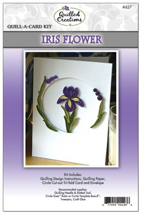 Quilled Creations, Quilling Kit, Quill-A-Card, Iris Flower