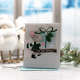 Spellbinders Etched Dies From the Dancin' Christmas Collection, Dancin' & Giftin' Mouse (S4-1318)