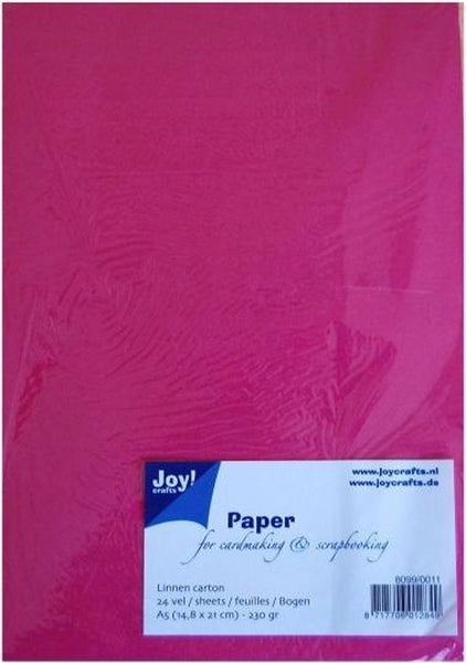 Joy! Crafts, Cardstock, A5 Size, Linnen/Smooth, Fuchsia, 24/pkg